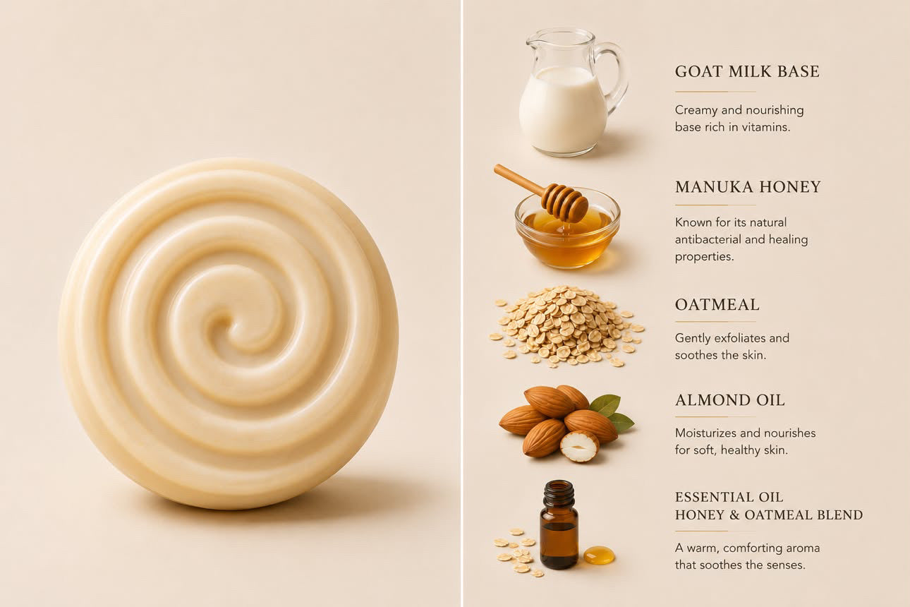 Oatmeal + Manuka Honey Soap Bar