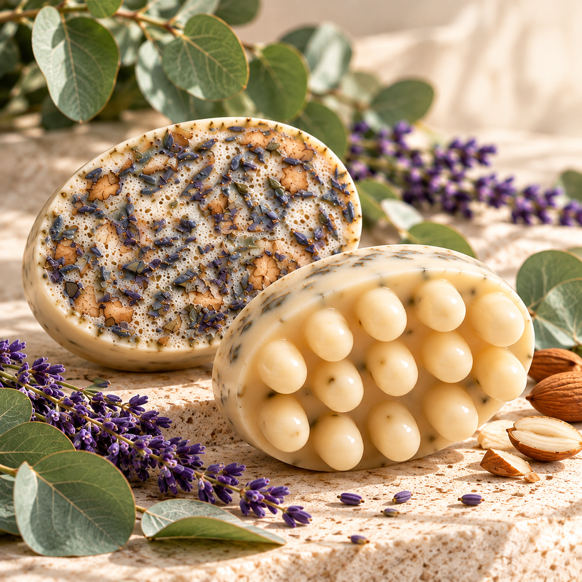 Eucalyptus & Lavender Massage Exfoliator Soap