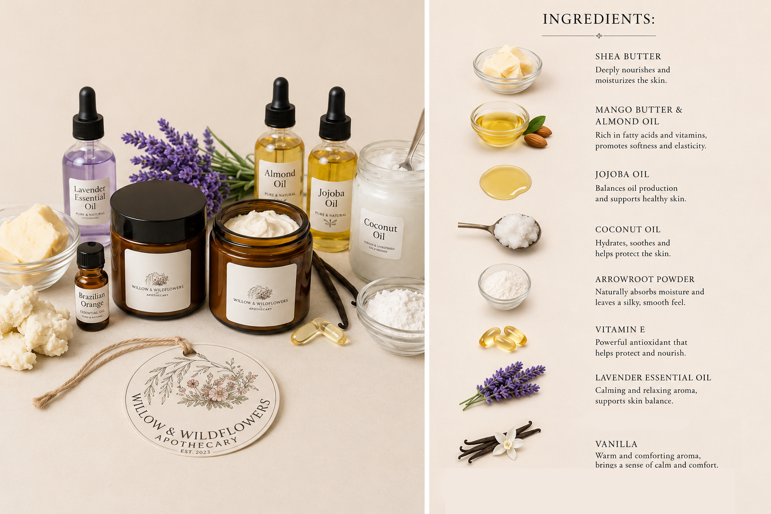 Lavender + Vanilla Whipped Body Butter