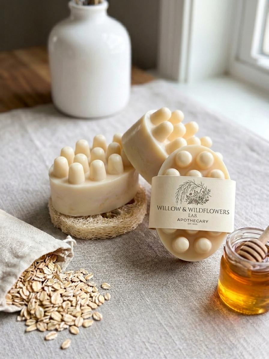 Honey & Oatmeal Loofah Soap