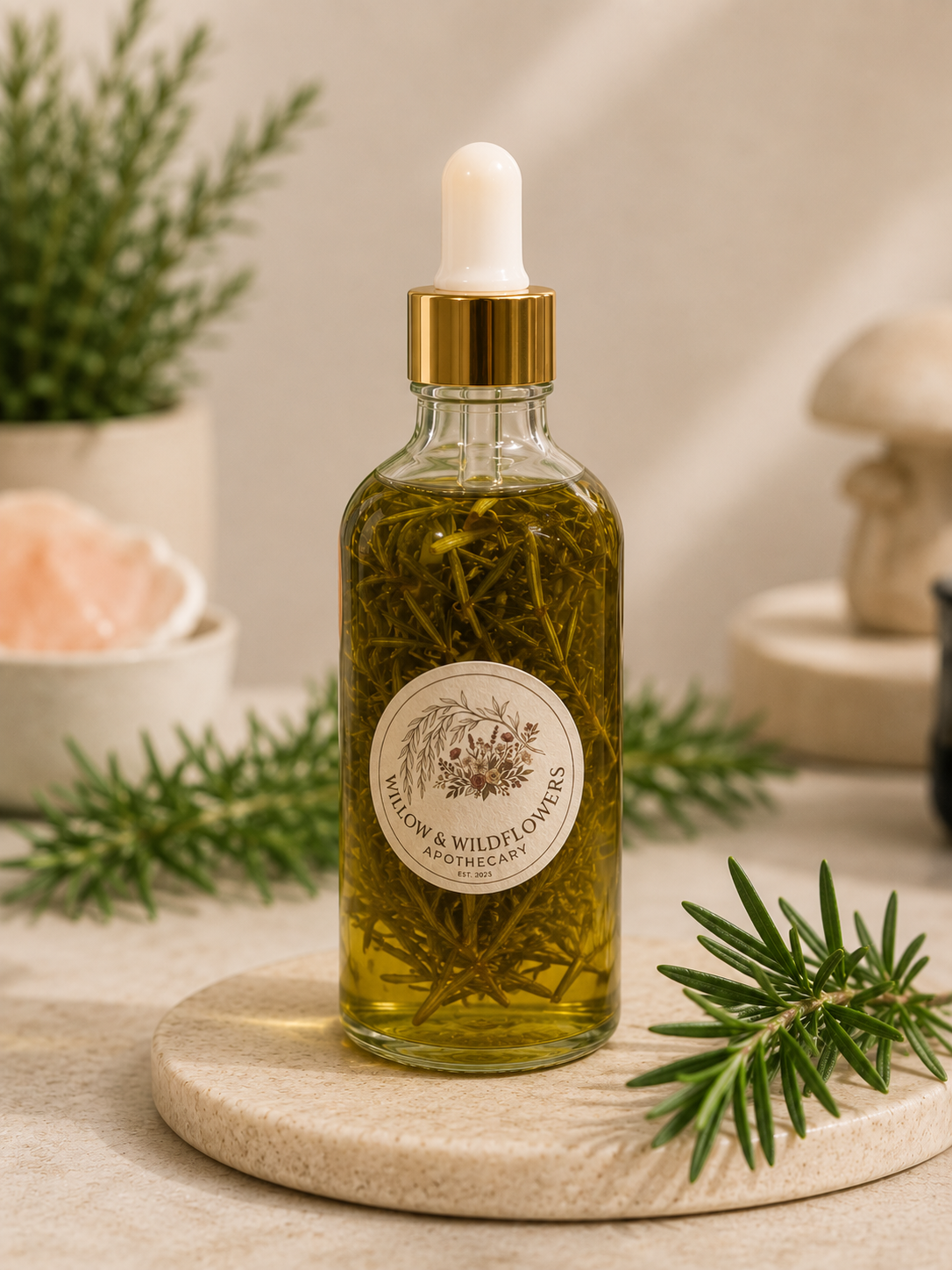 Castor Oil and Rosemary Hair Oil