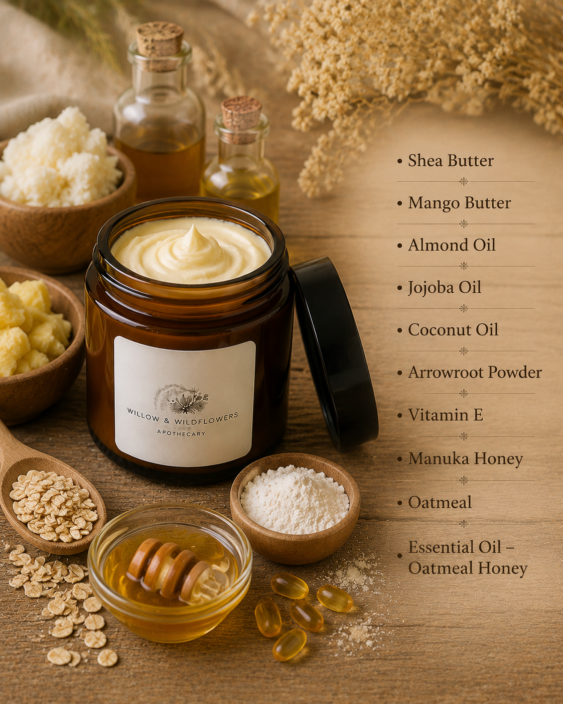 Oatmeal + Manuka Honey Whipped Body Butter