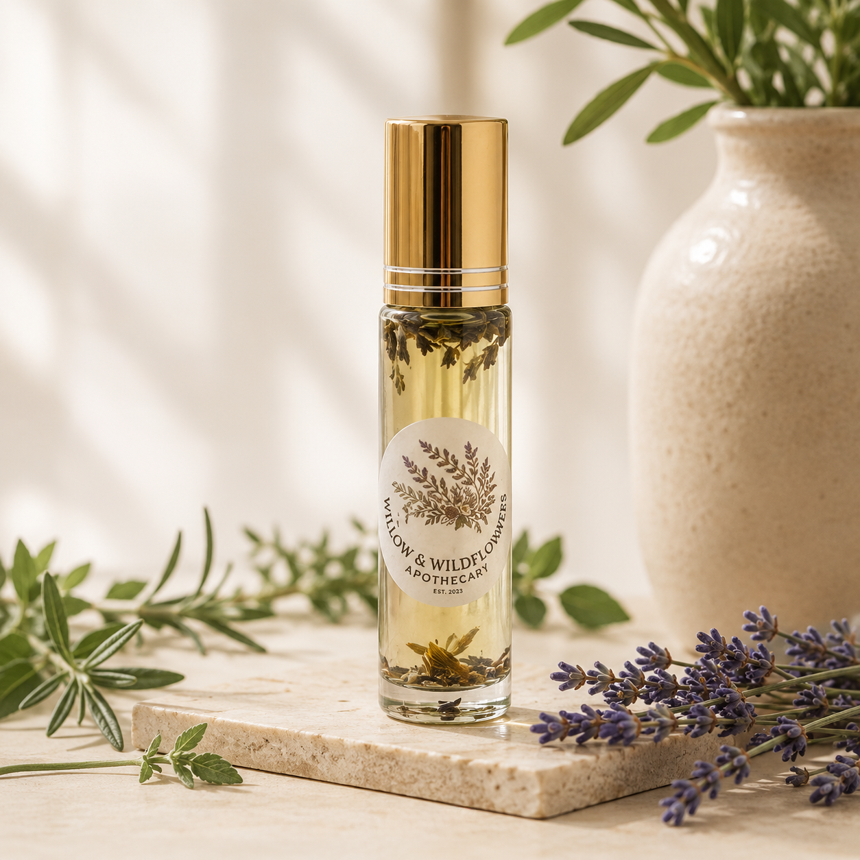 Aromatic Roll-On Oil – Herbs + Lavender