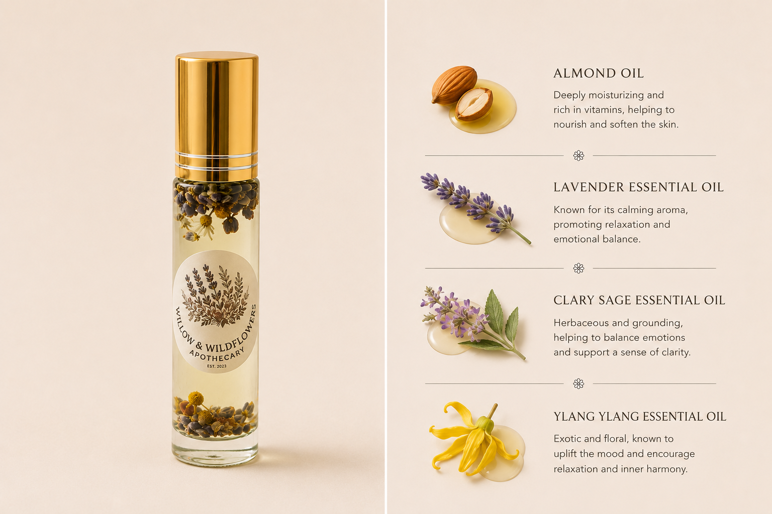 Aromatic Roll-On Oil – Herbs + Lavender