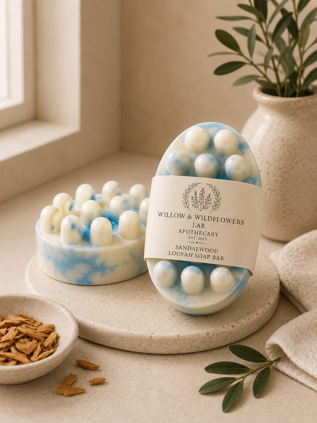 Sandalwood Loofah Soap Bar
