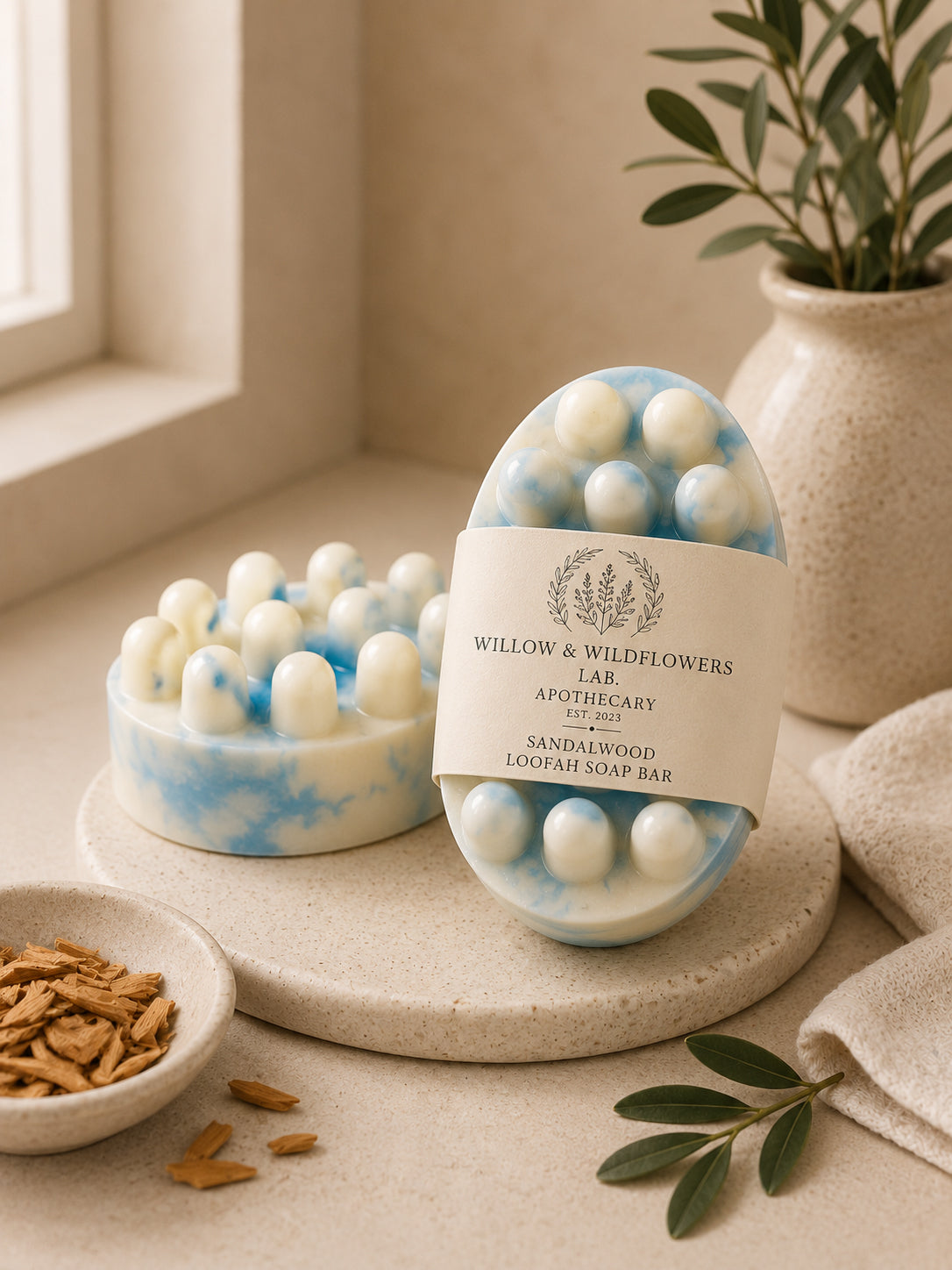 Sandalwood Loofah Soap Bar