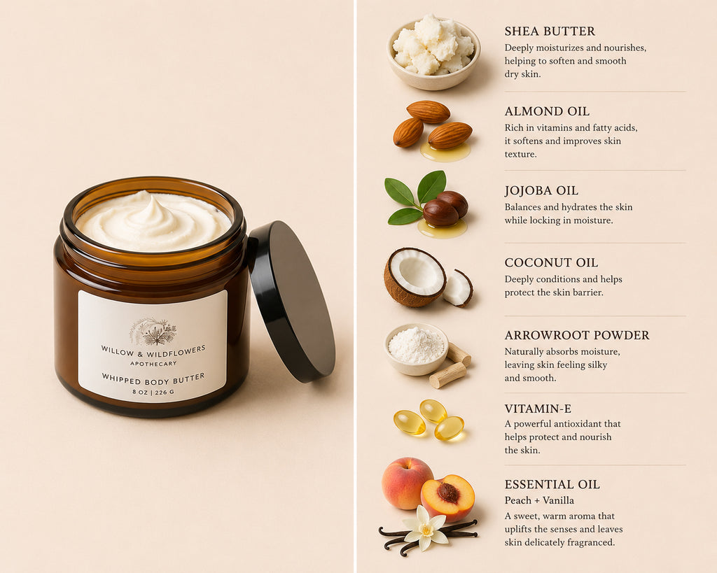 Peach & Vanilla Whipped Body Butter