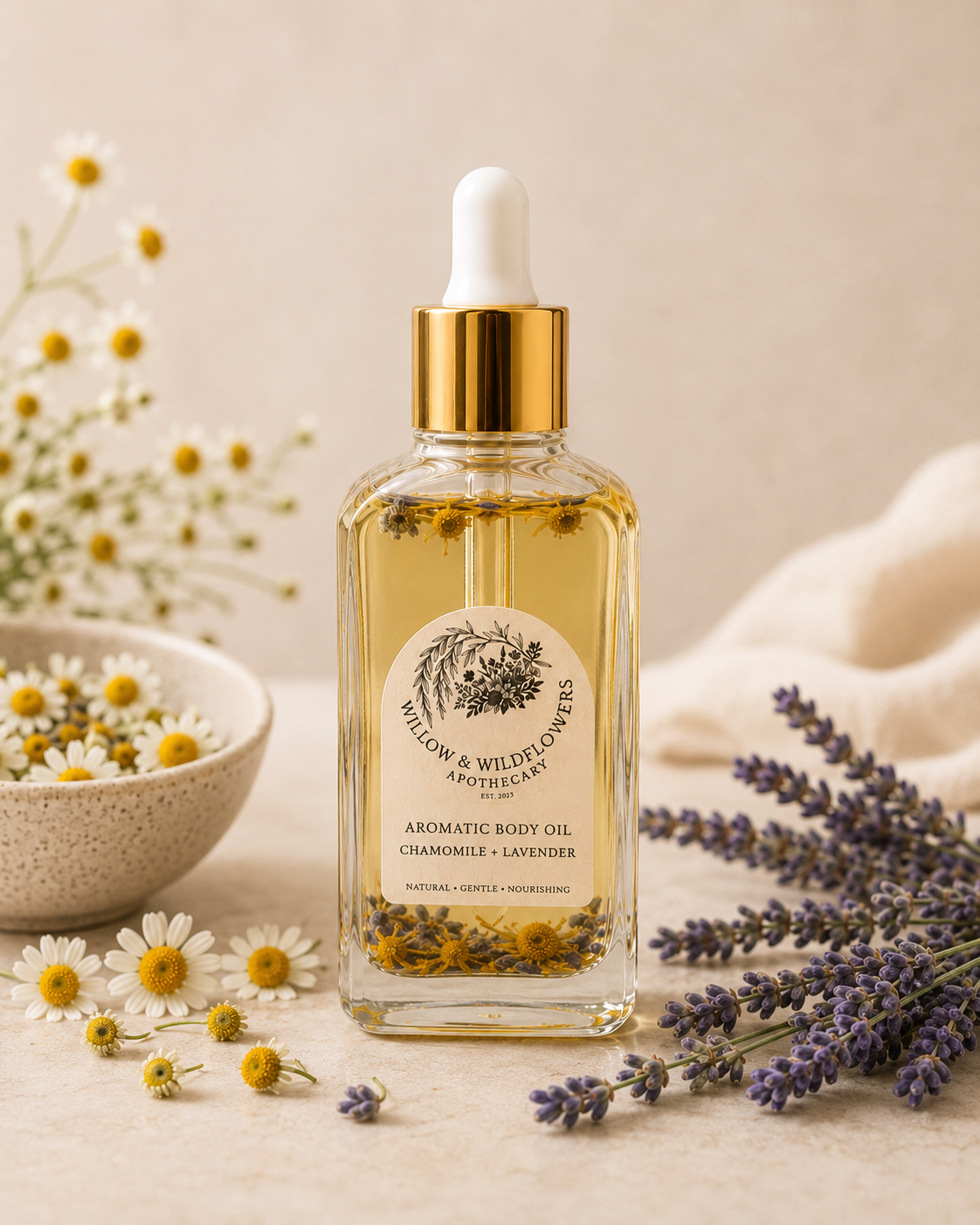 Chamomile + Lavender Aromatic Body Oil