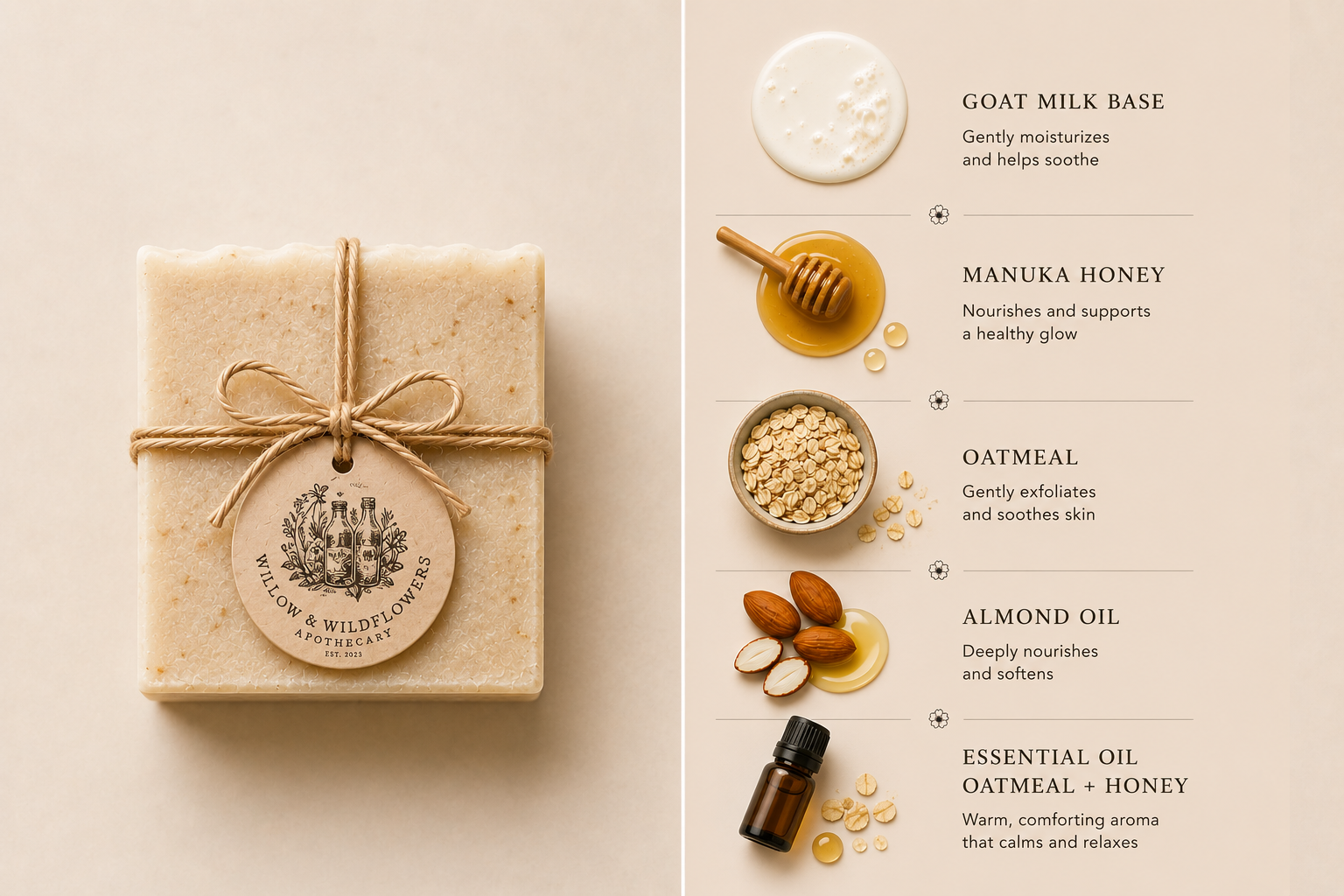 Manuka Honey + Oatmeal Soap Bar